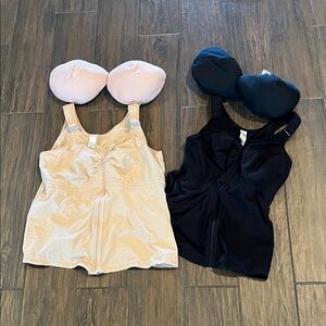 Beige and Black Shapewear Set